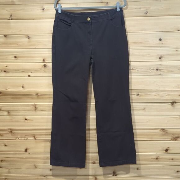 St. John Pants Womens 10 Brown Straight Leg 30" - Picture 1 of 10